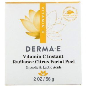 Пилинг для лица с витаином С, Vitamin C Instant Radiance Citrus Facial Peel, Derma E, мгновенное сияние, 56 гр
