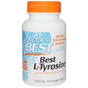 L- тирозин, Doctor's Best, 500 мг, 120 капсул
