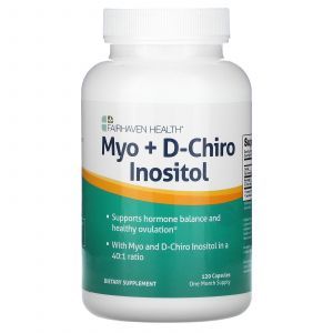 Myo Inositol + D-Chiro Inositol, Fairhaven Health, 120 კაფსულა