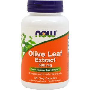 Листья оливы, Olive Leaf, Now Foods, экстракт, 500 мг, 120 к
