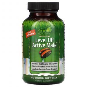 Комплекс для мужчин, Level Up Active Male, Irwin Naturals, 60 гелевых капсул