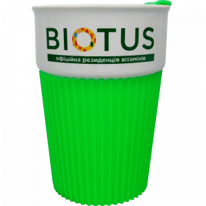 Фирменная керамическая чашка Biotus, розовая, 1 шт
