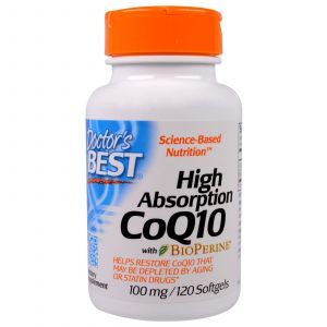 Коэнзим Q10, CoQ10, Doctor's Best, 100 мг, 120 жидких к