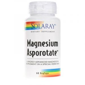 Магний, Magnesium Asporotate, Solaray, 400 мг, 60 вегетарианских капсул