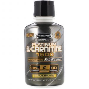 L-карнитин, L-Carnitine, Muscletech, цитрусовый всплеск, 1500 мг, 473 мл