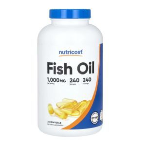 Рыбий жир, Fish Oil, Nutricost, 1000 мг, 240 мягких таблеток