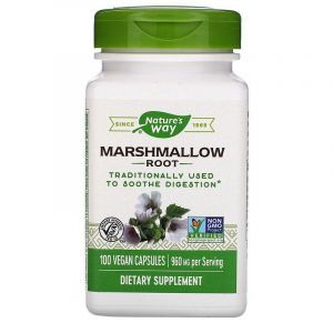 Корень алтея, Marshmallow, Nature's Way, 480 мг, 100 ка
