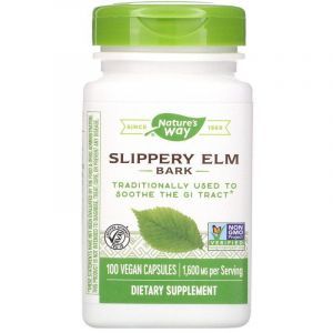 Скользкий вяз (Slippery Elm Bark), Nature's Way, 1600 мг, 100 капсул