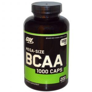 BCAA Mega, Mega-Size BCAA, Optimum Nutrition, 1000 მგ, 200 კაფსულა
