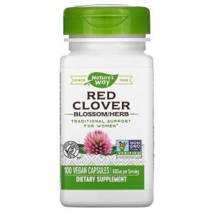 Красный клевер, Red Clover, Nature's Way, трава и цветы, 400 мг, 100 капсул