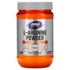  Аргинин, L-Arginine, Now Foods, Sports, порошок, 454 г