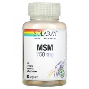 Метилсульфонилметан, МСМ, MSM, Solaray, 750 мг, 90 капсул