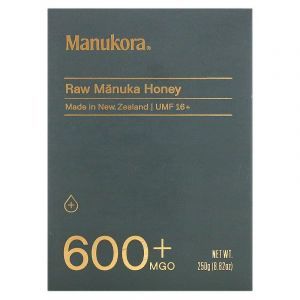 Мед манука сырой, Raw Manuka Honey, Manukora, 600+ MGO, 250 г