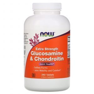 Глюкозамин и хондроитин, Glucosamine & Chondroitin, Now Foods, экстра сила, 240 таблеток