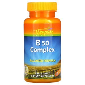 Комплекс витаминов В-50, B50 Complex, Thompson, 60 капсул (Default)