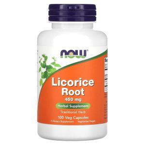 Корень солодки (Licorice Root), Now Foods, 450 мг, 100 вегетарианских капсул