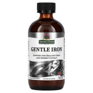 Железо, Gentle Iron, Nature's Answer, смесь ягод, 240 мл
