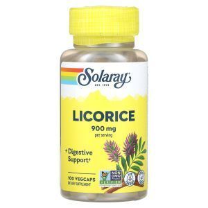 Корень солодки, Organically Grown Licorice, Solaray, 450 мг, 100 капсул (Default)
