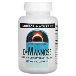 Д-Манноза, Source Naturals, 500 мг, 60 капсул