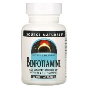 Benfotiamine, Source Naturals, 150 მგ, 60 ტაბლეტი