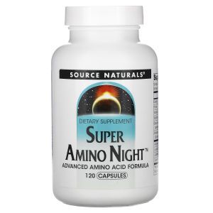 Аминокислотный комплекс для сна, Super Amino Night, Source Naturals, 120 капсул
