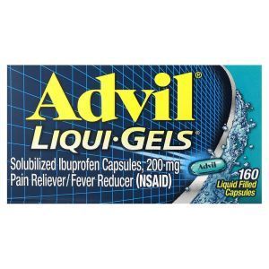 Ибупрофен, обезболивающее и жаропонижающее средство, Liqui-Gels, Advil, 200 мг,  160 капсул, наполненных жидкостью