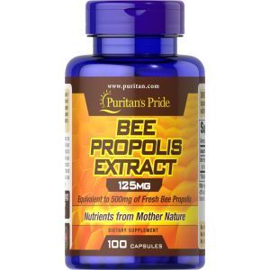 Прополис, Bee Propolis, Puritan's Pride, экстракт, 125 мг, 100 капсул