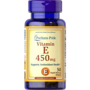 Витамин Е, Vitamin E, Puritan's Pride, 450 мг (1000 МЕ), 50 капсул