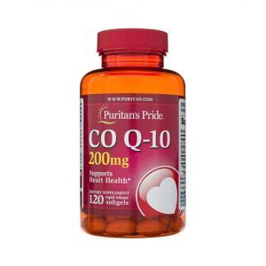 Коэнзим Q10, CO Q-10, Puritan's Pride, 200 мг, 120 гелевых капсул

