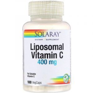 Витамин С липосомальный, Liposomal Vitamin C, Solaray, 400 мг, 100 вегетарианских капсул