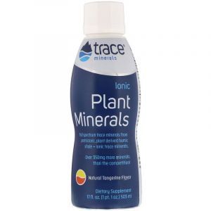 Ионные растительные минералы, со вкусом мандарина, Ionic Plant Minerals, Trace Minerals Research,  503 мл
